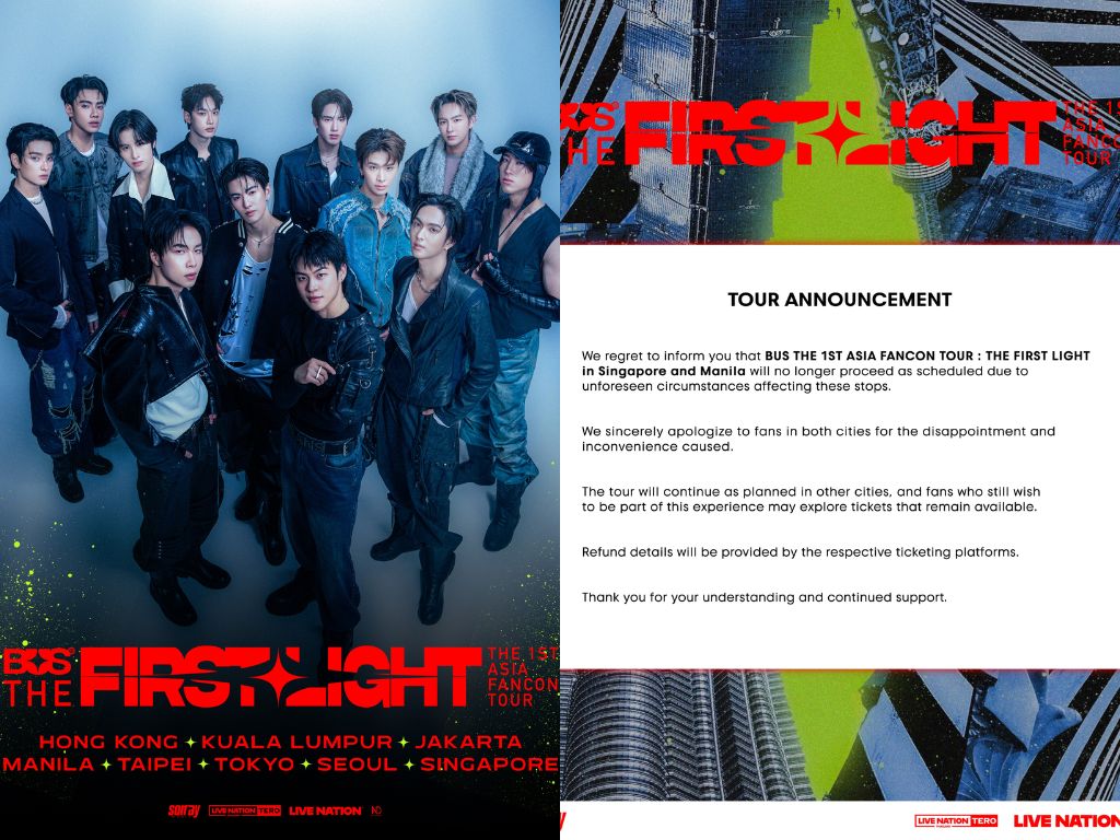 BUS tour cancellation #BUS_THEFIRSTLIGHT #BUS_The1stAsiaFanconTour #BUSbecauseofyouishine #SONRAYMUSIC
